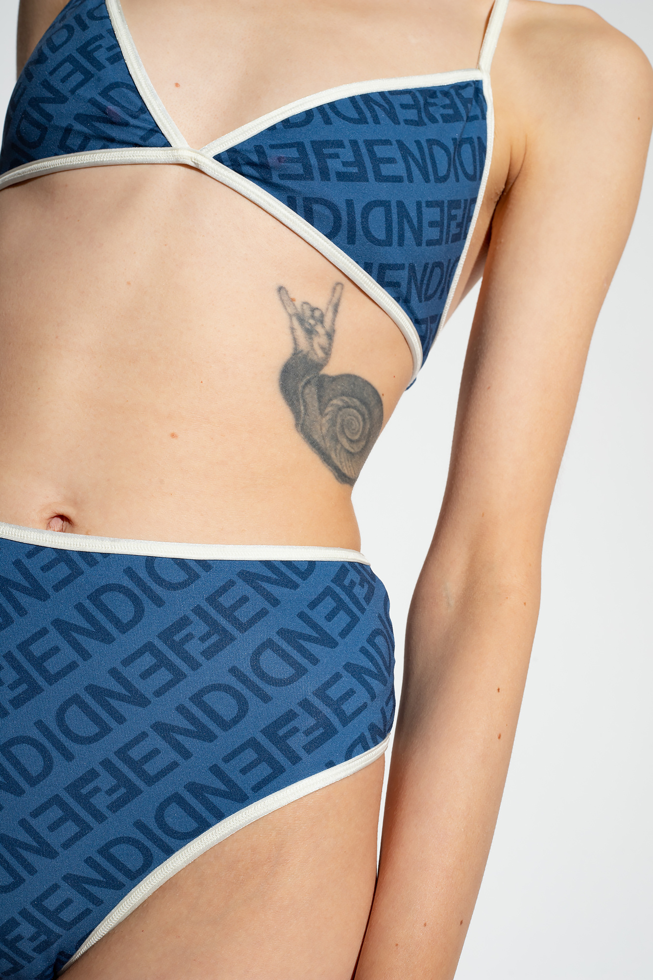 Fendi logo 2025 print bikini